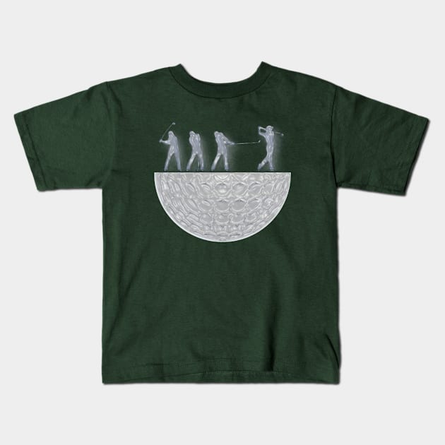 Swing Golf Kids T-Shirt by Moses77